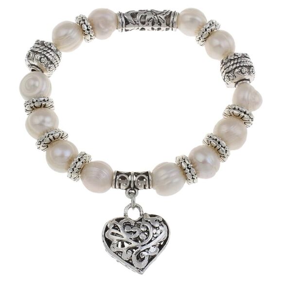 Zinc Alloy Freshwater Pearl Antique Fish Bracelet with elastic cord."siz… - Picture 12 of 16